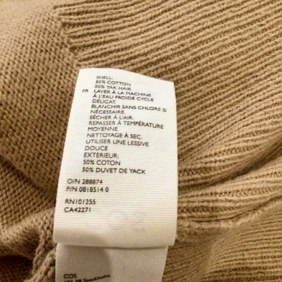 COS - Cotton & Yak Hair blend Sweater - size L - Picture 4 of 4